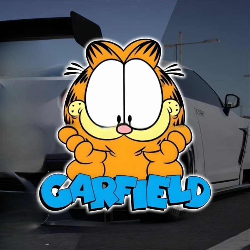 Car Accessories Cute - Kreative Cartoon-Aufkleber mit dem niedlichen Garfield-Motiv,