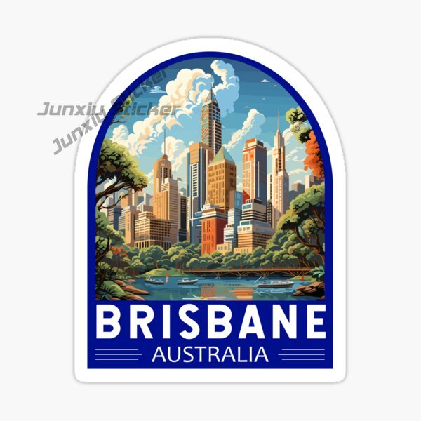 Car Accessories Australia - Australien BRISBANE Flagge Vinyl selbstklebender Autoaufkleber