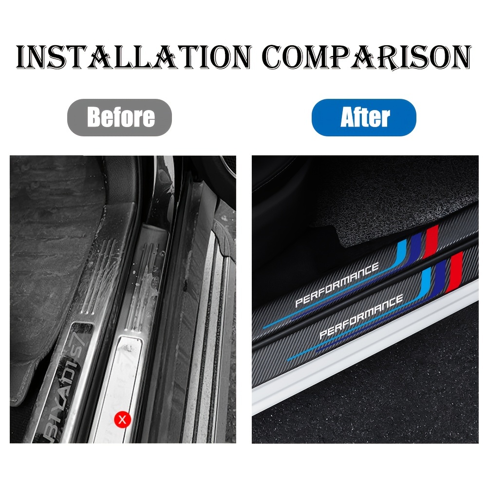 4 stücke Kohle faser Schweller – Car Accessories Outside Bewertung und Preis